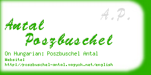 antal poszbuschel business card